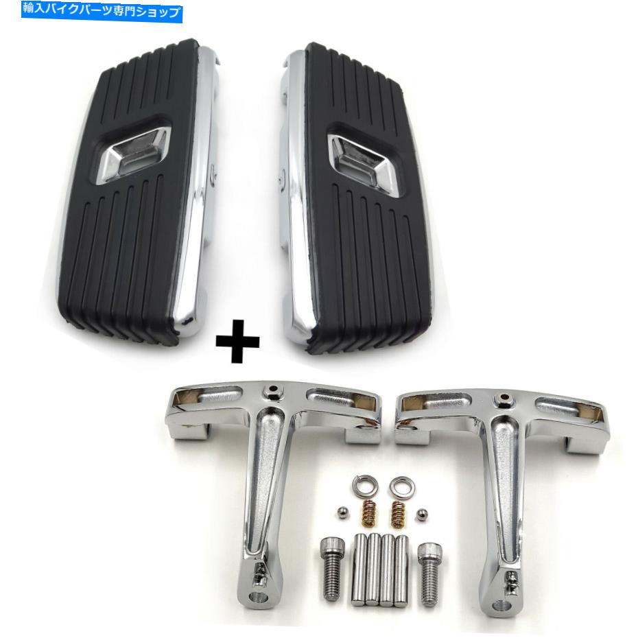 クロームパーツ Harley Touring 93-09 Flhrのためのクロム乗客の床板の正方形の足板 Chrome Passenger Floorboard Square Hana Footboard For Harley Touring 93-09 FLHR【並行輸入品】