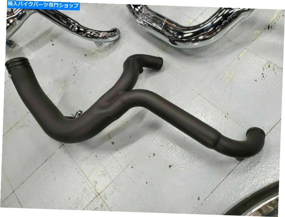 クロームパーツ カスタムアップスイープヘッダー排気ハーレーツーリングソフトビレットの終了 Chrome 2 into 1 Custom Upsweep Header Exhaust Harley Touring Softail Billet End【並行輸入品】