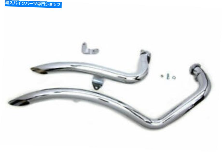 クロームパーツ 排気ドラッグパイプセットカーバドのためのv-twinによってharley davidson Exhaust Drag Pipe Set Curvado for Harley Davidson by V-Twin【並行輸入品】｜Us Custom Parts Shop USDM
