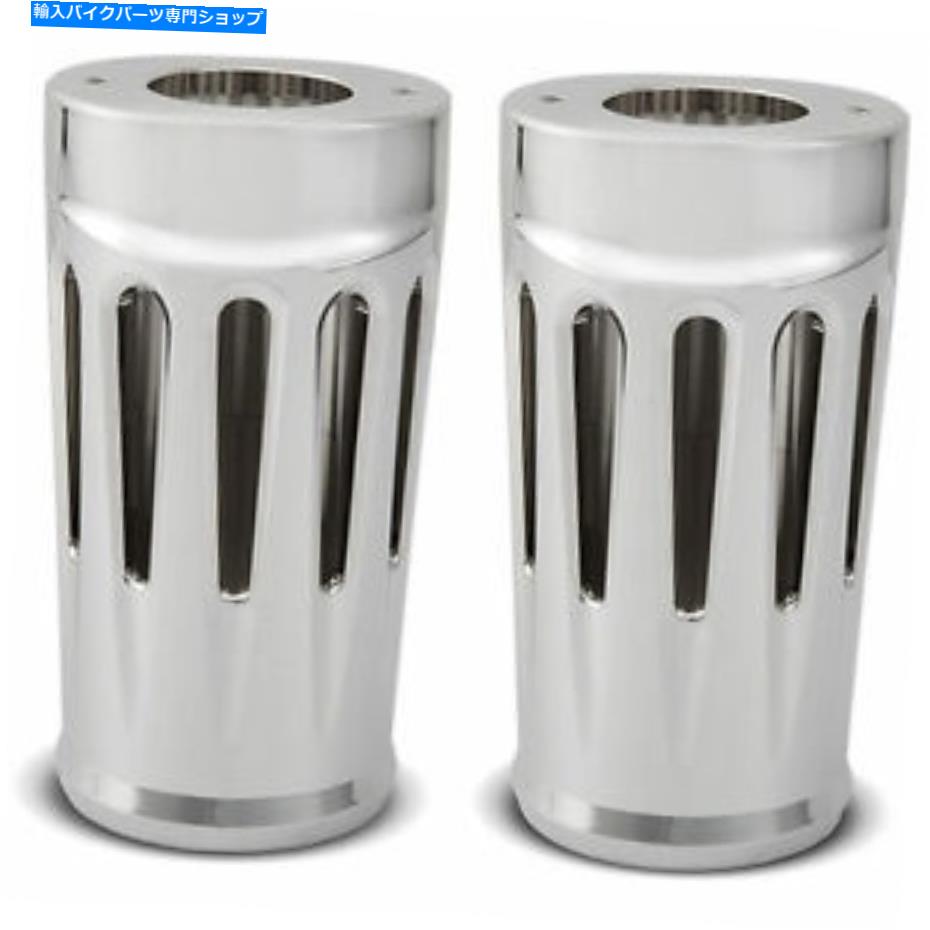 クロームパーツ アーレンネスクロームディープカットフォークブーツスライダーカバー - 20-032ハーレー2014アップ Arlen Ness Chrome Deep Cut Fork Boot Slider Covers - 20-032 Harley 2014-up【並行輸入品】