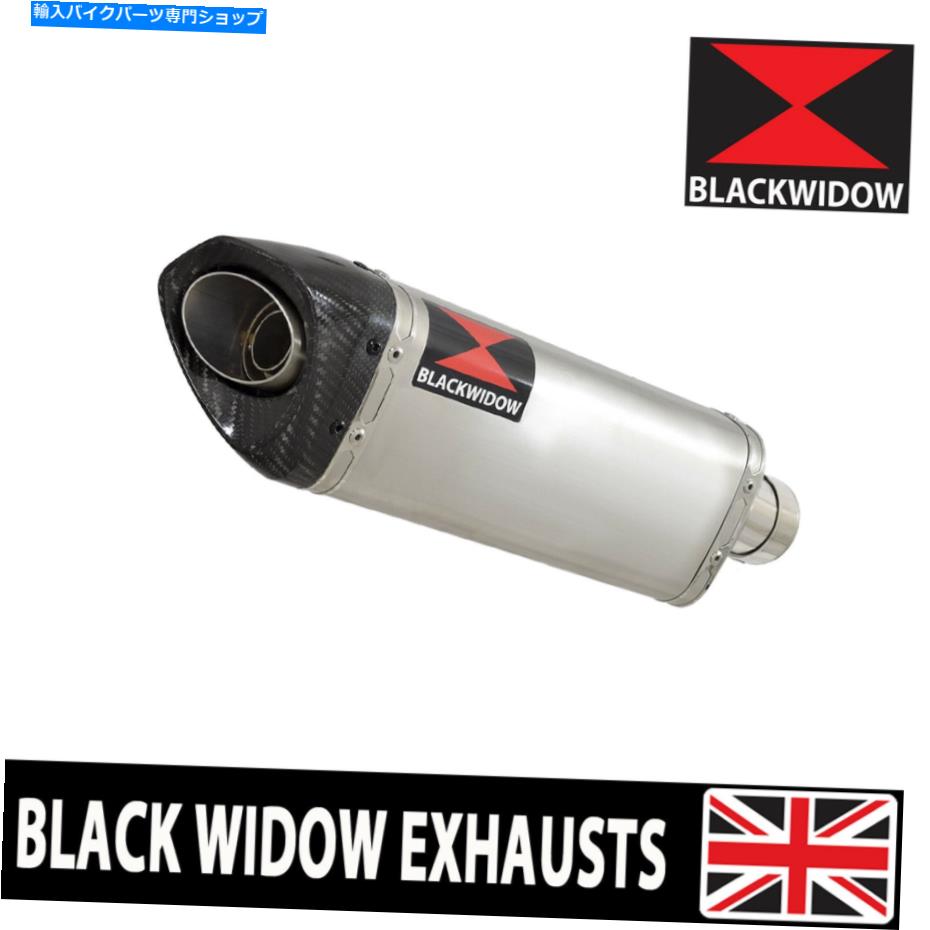 クロームパーツ 黒い未亡人のステンレス+カーボン排気サイレンサーマフラートライオーバルスリップオンSC30T BLACK WIDOW STAINLESS + CARBON EXHAUST SILENCER MUFFLER TRI OVAL SLIP ON SC30T【並行輸入品】
