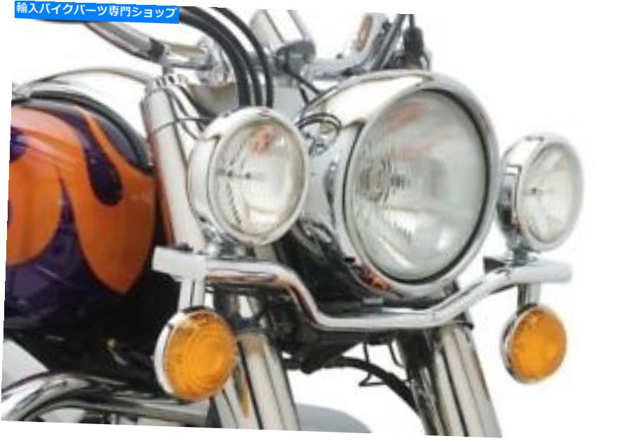クロームパーツ COBRA - 04-0250A - スポットライト付きライトバー - 1999-14 Yamaha Road Star 1700 Cobra - 04-0250A - Lightbar with Spotlights - 1999-14 Yamaha Road Star 1700【並行輸入品】