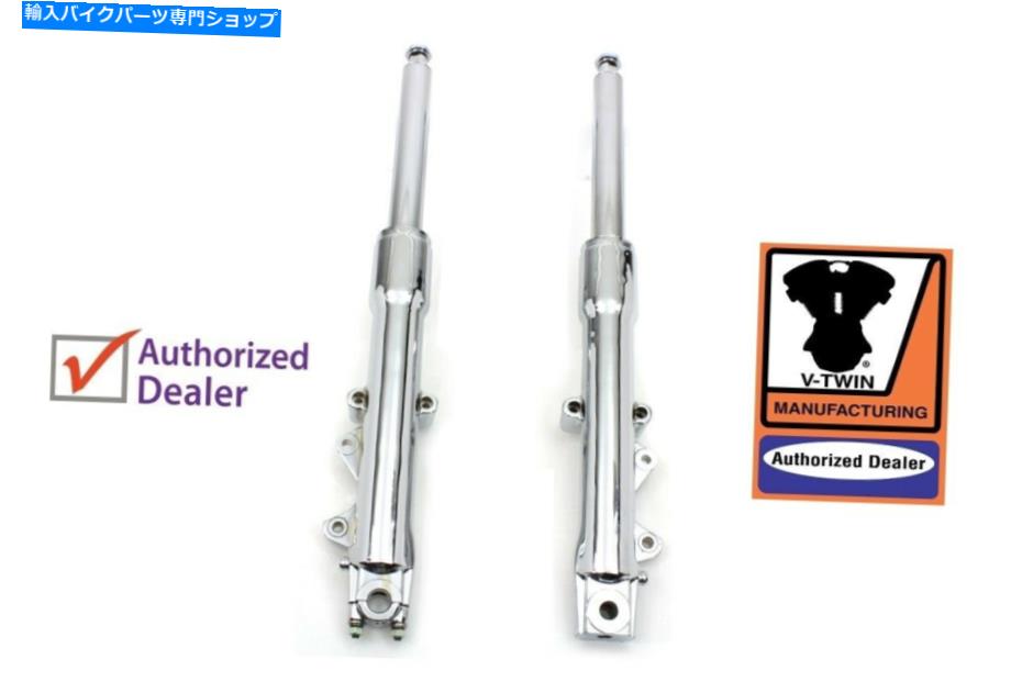 クロームパーツ 41mmフォークスライダーアセンブリ進化洗浄ヘリテージファットボーイ1340cc EVO 41mm Fork Slider Assembly Evolution Softail Heritage Fatboy 1340cc EVO【並行輸入品】