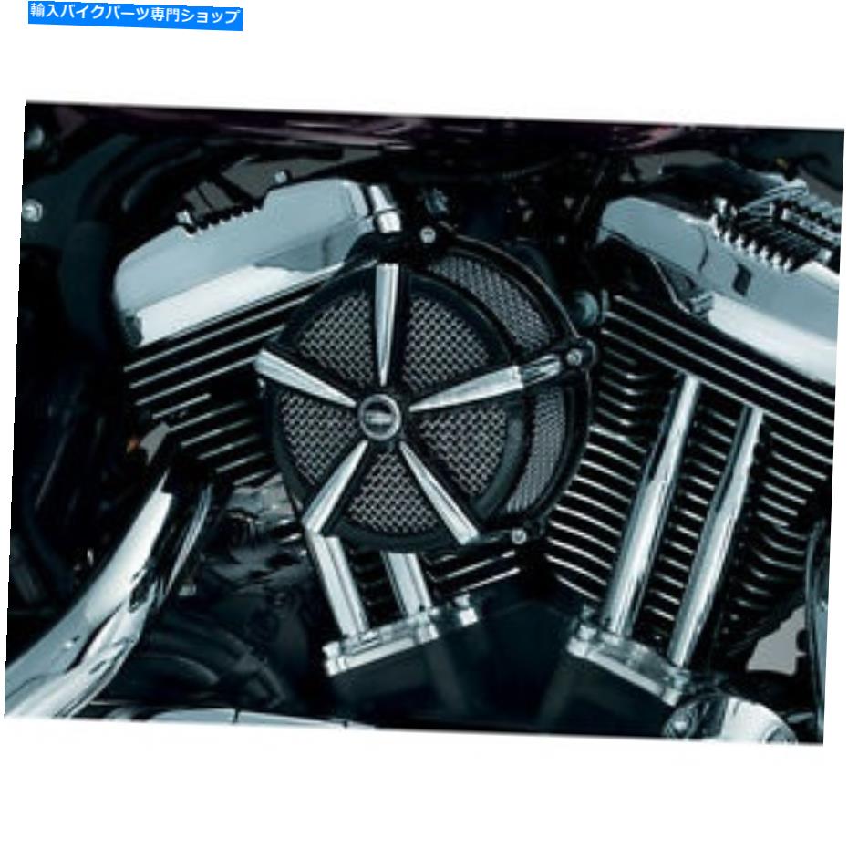 クロームパーツ クレアキンブラック/クロームハイファイマッハ2エアクリーナキット - 9549（CAへの船なし） Kuryakyn Black/Chrome Hi-Five Mach 2 Air Cleaner Kit - 9549 (no ship to CA)【並行輸入品】