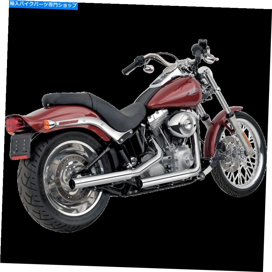 クロームパーツ ヴァンス＆ハインズ00-06 FXST / FLSTクロームストレートショットスリップPN16821 Vance & Hines 00-06 FXST/FLST Chrome Straight Shots Slip On PN16821【並行輸入品】