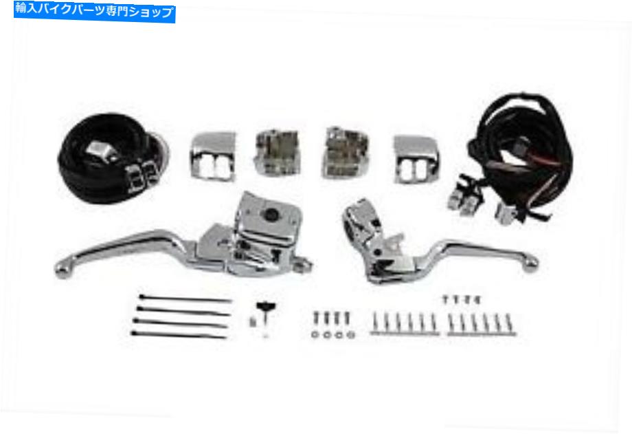 クロームパーツ 滑らかな輪郭ハンドルバーコントロールキットクロム、Harley DavidsonオートバイのためのV Smooth Contour Handlebar Control Kit Chrome,for Harley Davidson motorcycles,by V【並行輸入品】