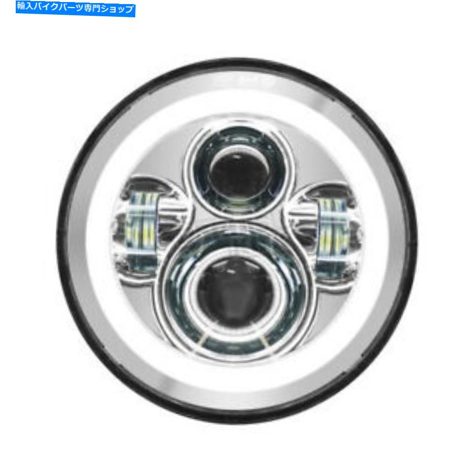 クロームパーツ HaloMaker LEDヘッドライトキット - HW167004 HogWorkz Chrome 7 in. Halomaker LED Headlight Kit - HW167004【並行輸入品】