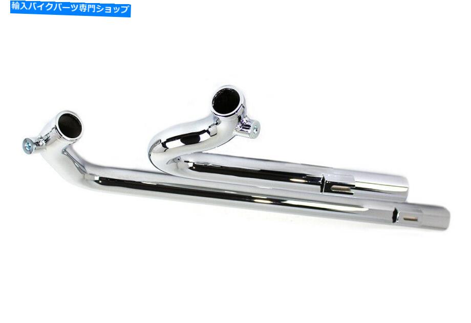 クロームパーツ 排気ドラッグパイプセットクローム散弾銃スタイルフィットハーレーダビッドソン Exhaust Drag Pipe Set Chrome Shotgun Style fits Harley-Davidson【並行輸入品】