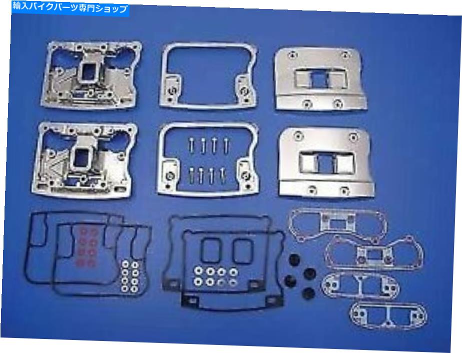 クロームパーツ V-Twinによるハーレーダビッドソン用クロムロッカーボックスカバーセット Chrome Rocker Box Cover Set for Harley Davidson by V-Twin【並行輸入品】