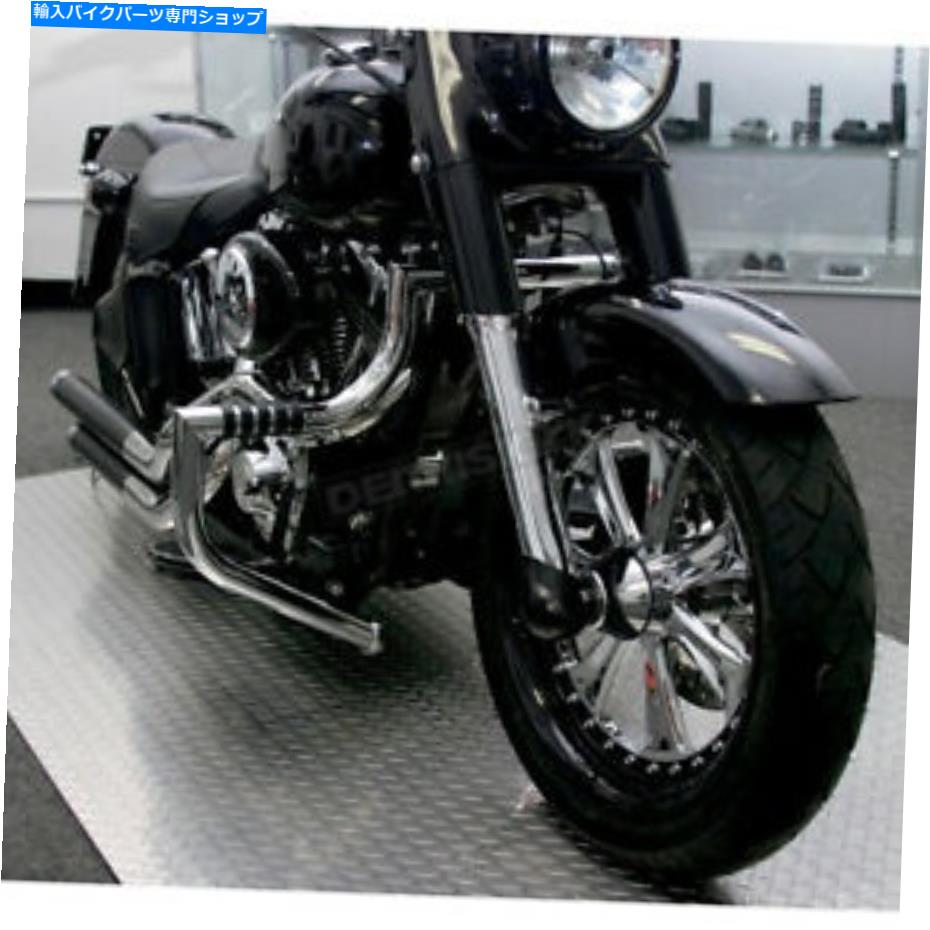 クロームパーツ リンドビーカスタムマンバークロームハイウェイバーW /ワイドバンドOリングフットレスト - 1710 Lindby Custom Magnumbar Chrome Highway Bar w/Wide Band O-Ring Footrests - 1710【並行輸入品】