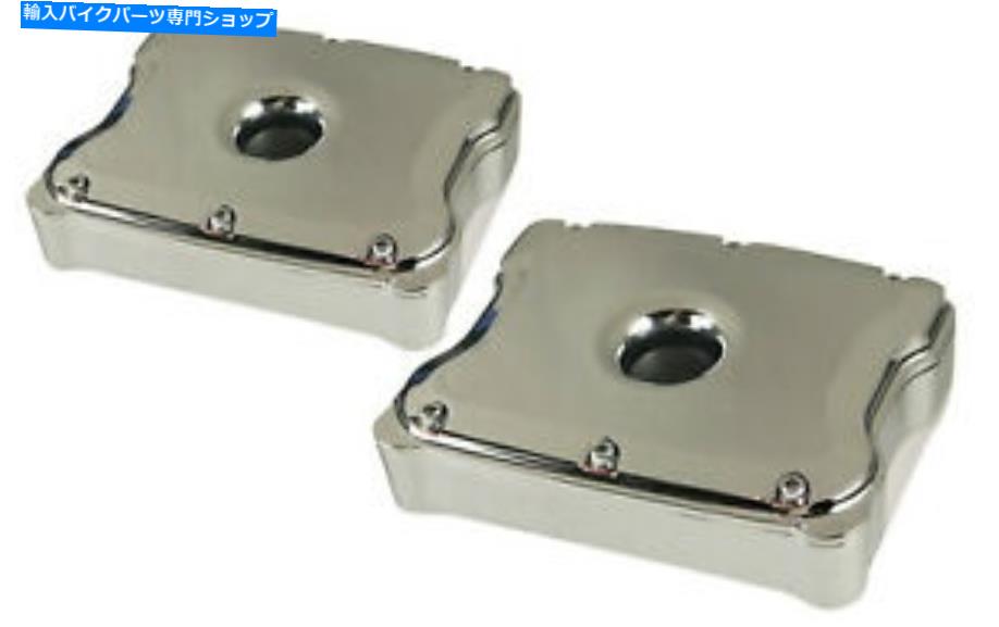 クロームパーツ ハーレーツインカム1999年のための2ピースロッカーボックスセットクローム Chrome Die-Cast Two Piece Rocker Box Set for Harley Twin Cam 1999-Later【並行輸入品】