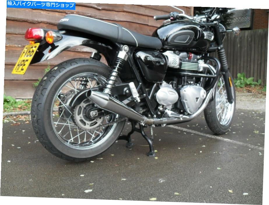 【楽天市場】クロームパーツ Triumph Bonneville T100 / T120はノーマンハイドからの短いクロムスリップオンを排気する ...