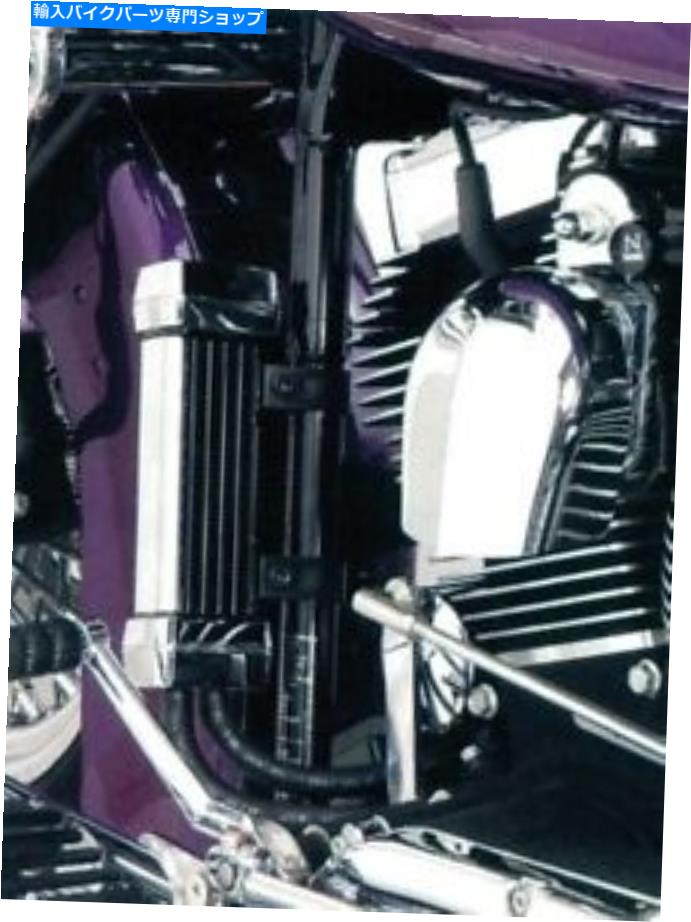 クロームパーツ JAGGデラックスフレームマウント6列オイルクーラーシステムクロム＃750-1100ハーレーダビッドソン Jagg Deluxe Frame-Mount 6-Row Oil Cooler System Chrome #750-1100 Harley Davidson【並行輸入品】