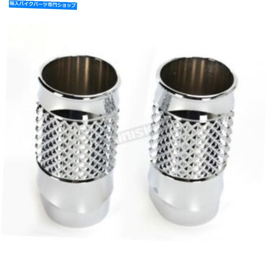 クロームパーツ Thunder Cycle Designsクロームクロスカットフォークスライダーカバー - TC-962 Thunder Cycle Designs Chrome Cross Cut Fork Slider Covers - TC-962【並行輸入品】