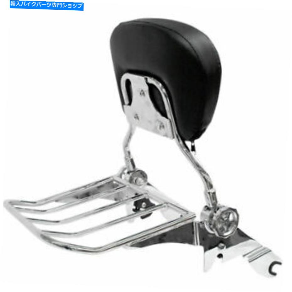 クロームパーツ Rivco Chromeクイックデタッチバックレスト＆ラック2014-19ハーレーツーリングFLHR / FLHX Rivco Chrome Quick Detach Backrest & Rack 2014-19 Harley Touring FLHR/FLHX【並行輸入品】