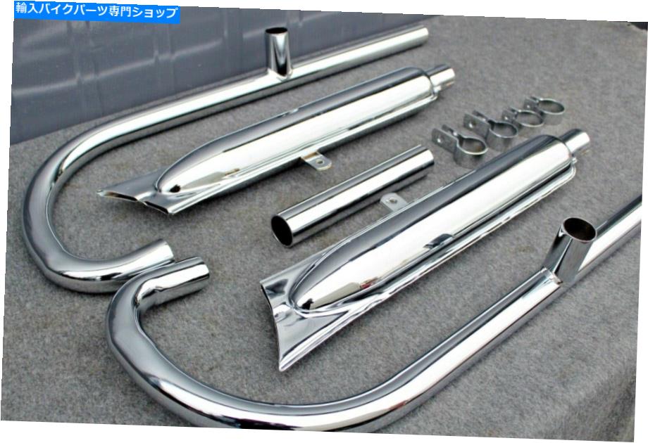 クロームパーツ M72 K750 DNEPR MT12エキゾーストシステムクロムメッキサイレンサー膝クランプ M72 K750 Dnepr Mt12 Exhaust System Chrome Plated Silencers Knees Clamp【並行輸入品】