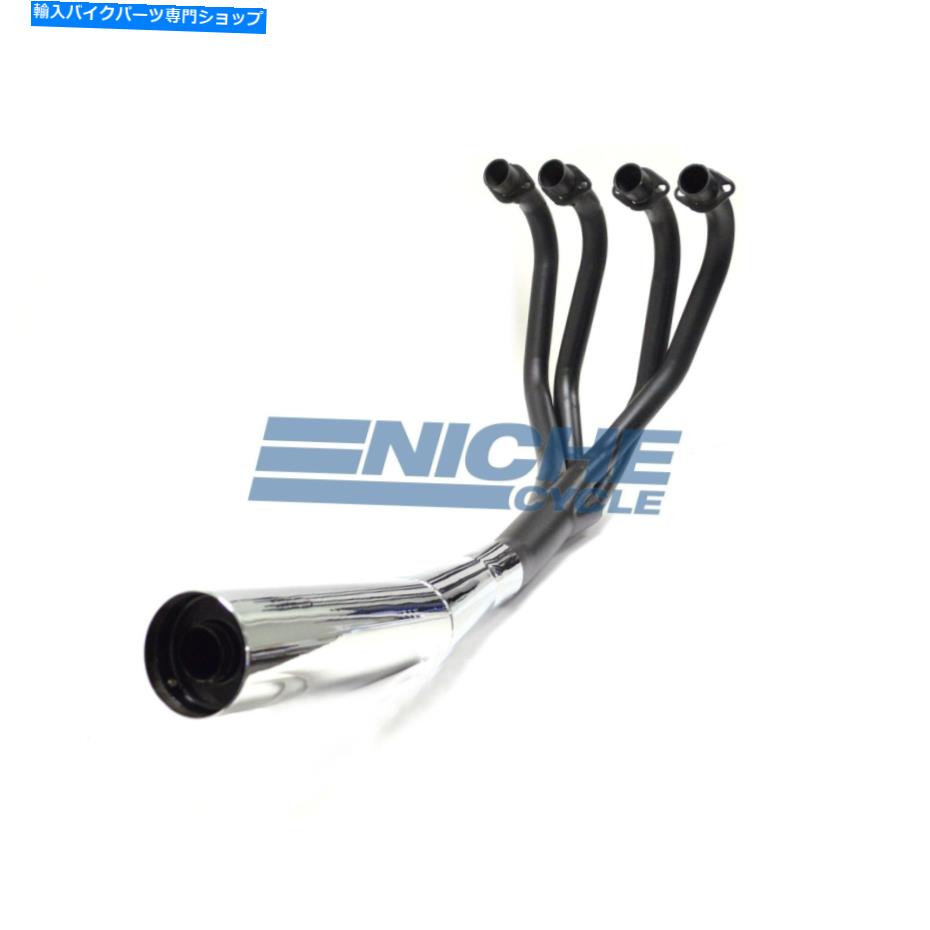 クロームパーツ スズキGS1000 78-80 MAC 4-IN-1ブラック/クロムメガホン排気システム Suzuki GS1000 78-80 MAC 4-Into-1 Black/Chrome Megaphone Exhaust System【並行輸入品】