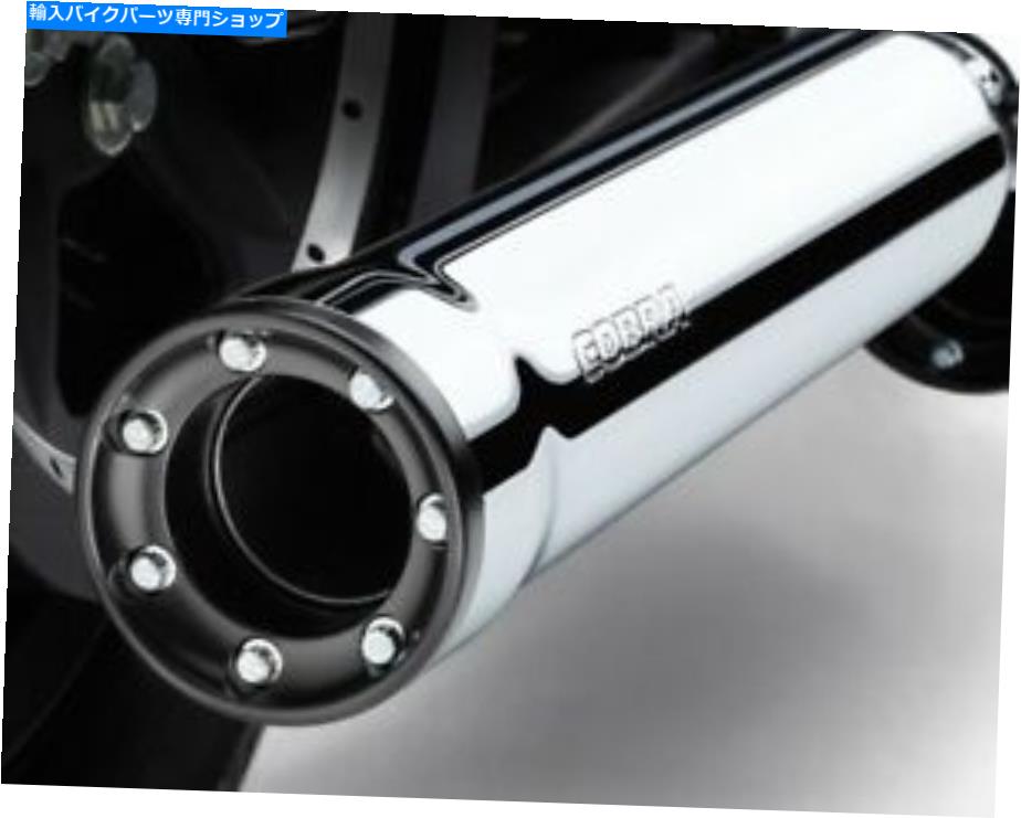 クロームパーツ COBRAスリップオンマフラーハーレーダイナ - クロム - 6055 Cobra Slip-On Mufflers with Black Racepro Tips for Harley Dyna - Chrome - 6055【並行輸入品】
