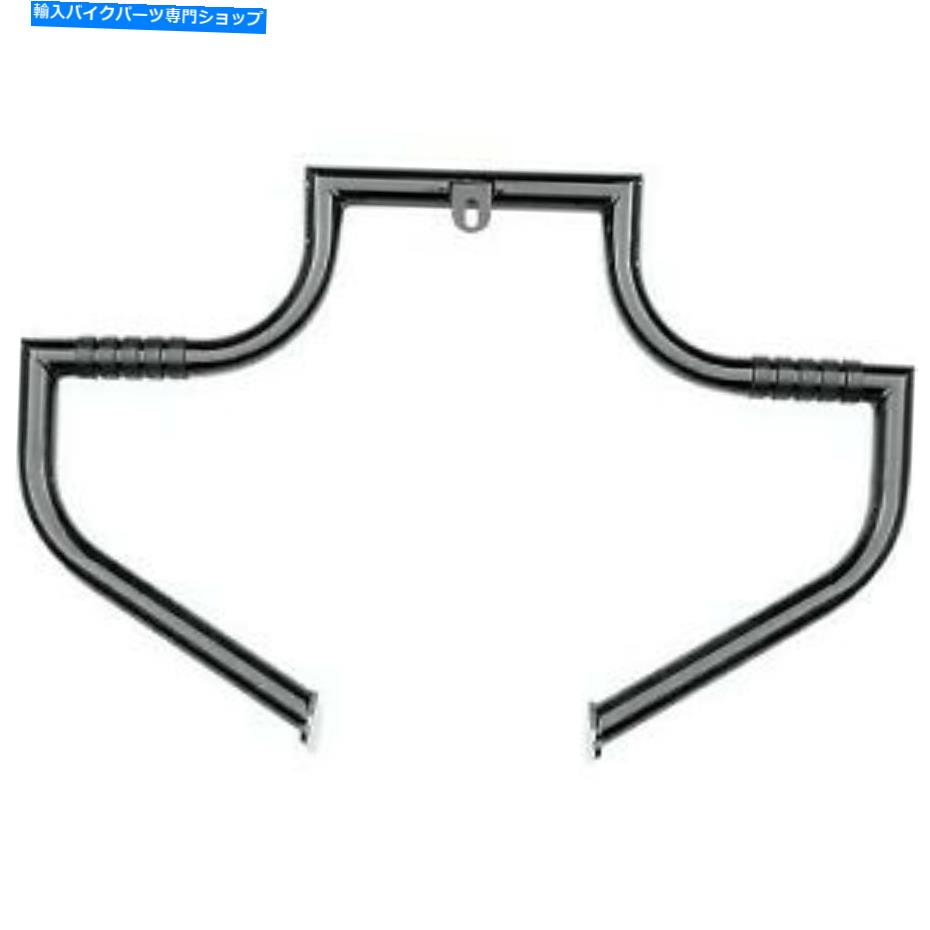 クロームパーツ ハーレー00-17 FLSTC / FLSTF用リンドビーブラックフロントマンバックハイバーバーバー Lindby Black Front Magnumbar Highway Bar for Harley 00-17 FLSTC/FLSTF/FLSTN【並行輸入品】