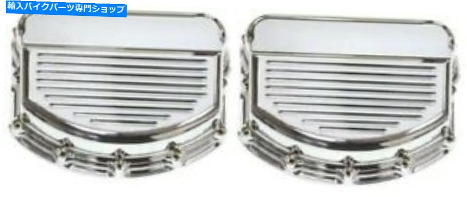 クロームパーツ Harley Panehead 48-65のためのクロームビレットフィンスロッカーアームカバー Chrome Billet Finned Rocker Arm Covers for Harley Panhead 48-65【並行輸入品】