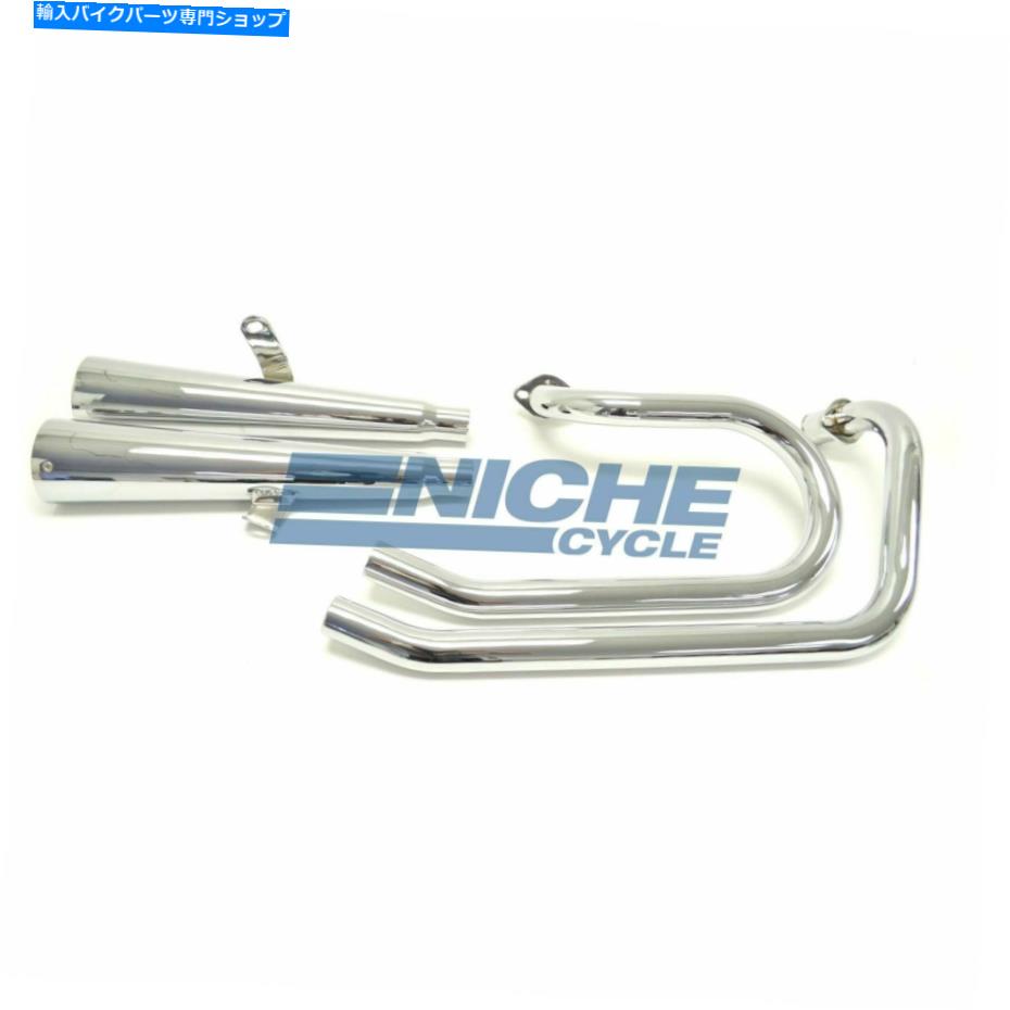 クロームパーツ Mac Honda 1983 1984 VT500 500 ASCOT 2-2クロムメガホン排気システムパイプ Mac Honda 1983 1984 VT500 500 Ascot 2-2 Chrome Megaphone Exhaust System Pipes【並行輸入品】