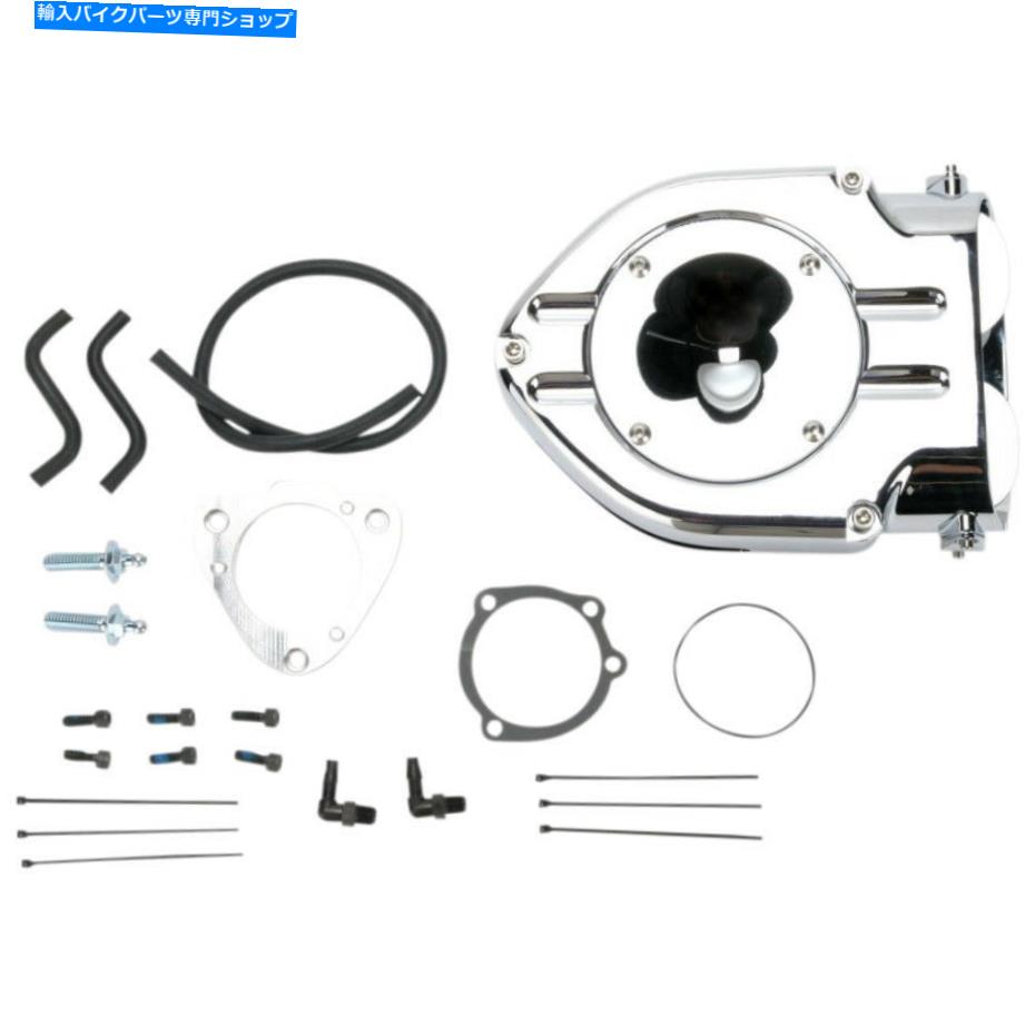 クロームパーツ 後期モデルハーレー - ダビッドソンのためのChrome HyperChergerエアクリーナキット Chrome Hypercharger Air Cleaner Kit For Late Model Harley-Davidson Listed【並行輸入品】