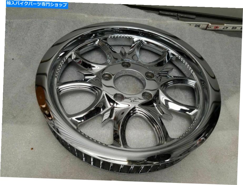 クロームパーツ Xtremeマシン後輪ベルトプーリークロム65TハーレーカスタムチョッパーNEW！ Xtreme Machine Rear Wheel Belt Pulley Chrome 65t Harley Custom Chopper New!【並行輸入品】