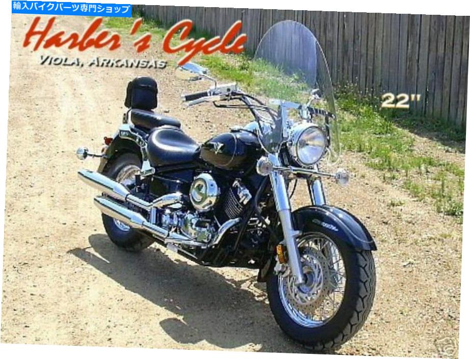 クロームパーツ ▲V-STARクリシック650＆1100 VSTAR-クリート22インチワンショルショーコールクロ?オリジナル▲ - オリジナルのタイトルを表示する ヤマハ V-Star クラシック 650 & 1100 VStar-クリア 22 インチウインドシールド クロムハードウェア付き- show【並行輸入品】