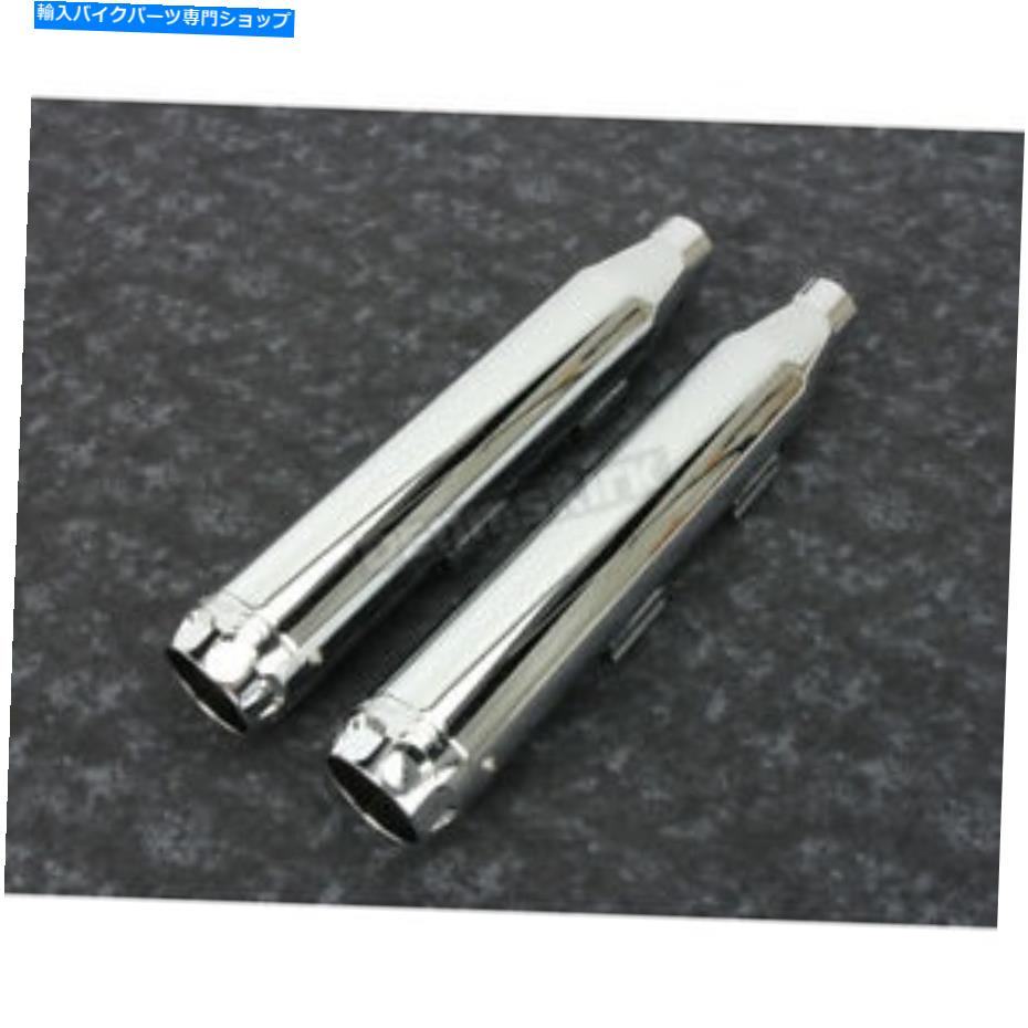 クロームパーツ Rinehart Chrome 3 In。スリップオンマフラー/クロムスカラップエンドキャップ - 500-0400C-S Rinehart Chrome 3 in. Slip-On Mufflers w/Chrome Scalloped End Caps - 500-0400C-S【並行輸入品】