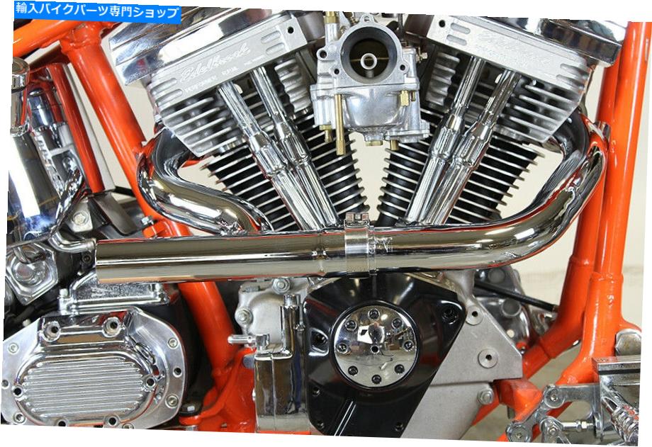 クロームパーツ 2：1シャム排気ヘッダセットクロームフィットハーレー - ダビッドソン 2:1 Siamese Exhaust Header Set Chrome fits Harley-Davidson【並行輸入品】