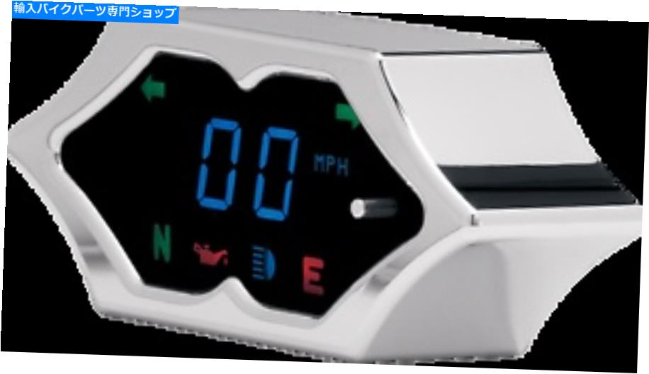 クロームパーツ Dakota Digital Chrome電子スパイクオートバイスピードメーターハーレーダビッドソン Dakota Digital Chrome Electronic Spike Motorcycle Speedometer Harley Davidson【並行輸入品】