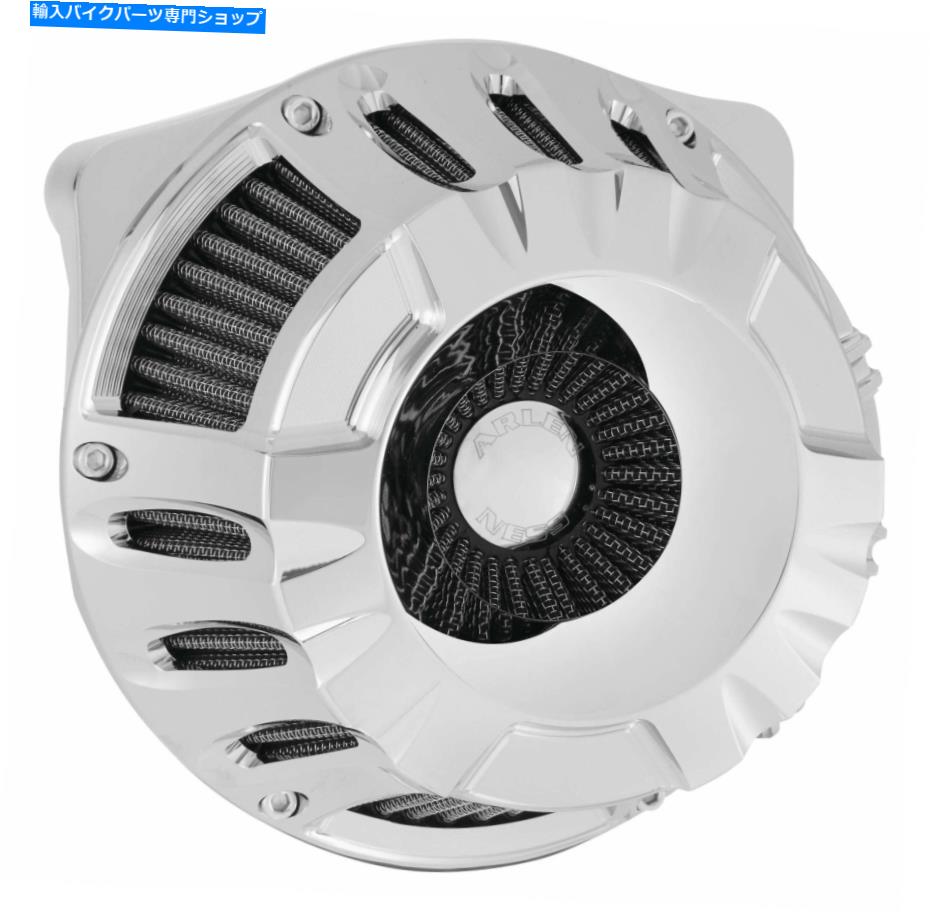 クロームパーツ Arlen Ness逆方向カットクロームステージ1エアクリーラーFLH / T 08-16 Arlen Ness Inverted Deep Cut Chrome Stage 1 Air Cleaner for Harley FLH/T 08-16【並行輸入品】