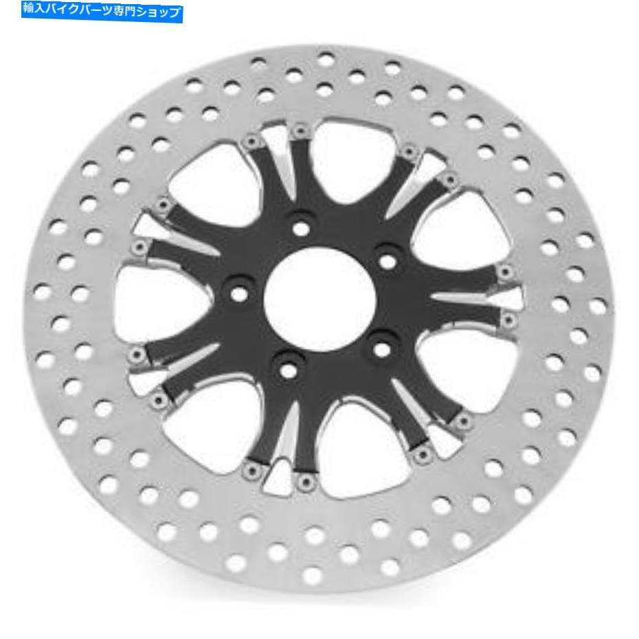 クロームパーツ パフォーマンス機械ヘザーローターブラック/クロム0133-1802HEAS-BMP PERFORMANCE MACHINE HEATHEN ROTORS BLACK/CHROME 0133-1802HEAS-BMP【並行輸入品】