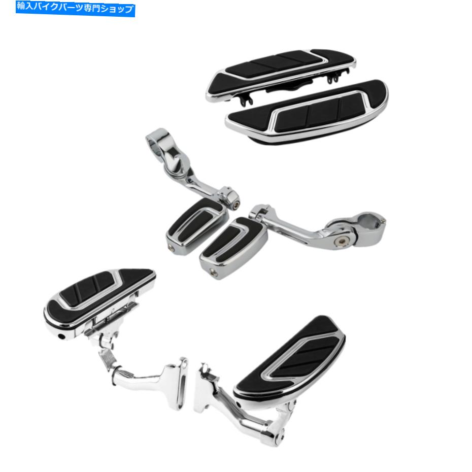 クロームパーツ エアフローライダー＆客室ボードフットペグ＆マウントフィットハーレーツーリング93-21 Airflow Rider & Passenger Floorboard Footpeg &Mount Fit For Harley Touring 93-21【並行輸入品】