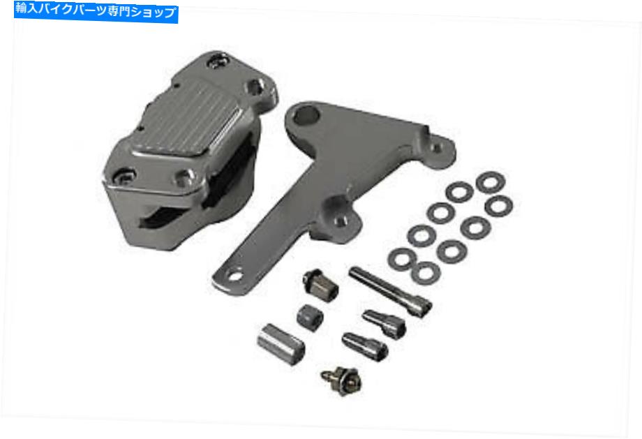 クロームパーツ クロム前面2ピストンキャリパーブラケットフィットハーレーダビッドソン Chrome Front 2 Piston Caliper with Bracket fits Harley-Davidson【並行輸入品】