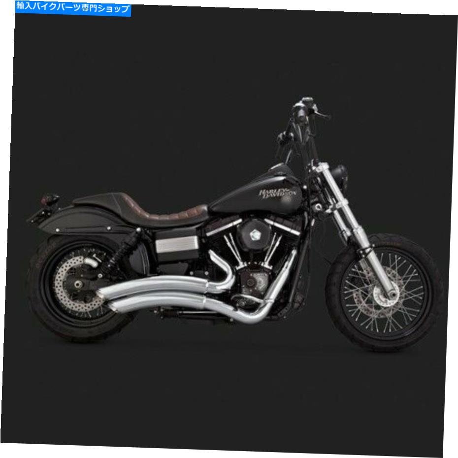 クロームパーツ VANCE＆HINS DYNAスーパーラジオ2-2クロム06-17ストリートファットボブスーパーワイドグライド Vance & Hines Dyna Super Radius 2-2 Chrome 06-17 Street Fat Bob Super Wide Glide【並行輸入品】