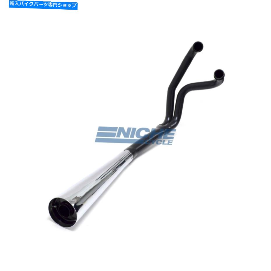 クロームパーツ XJ / XS 400 SECA / MAXIM 2-IN-1ブラック、クロムメガホン排気システム XJ/XS 400 Seca/Maxim 2-Into-1 Black,Chrome Megaphone Exhaust System【並行輸入品】