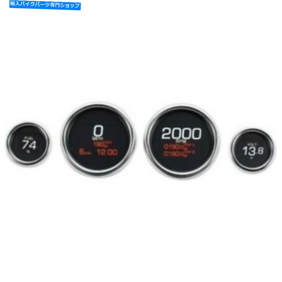 クロームパーツ Dakotaデジタルクローム4ゲージ楽器パッケージFLHT / FLHX / FLTRU 04-13 Dakota Digital Chrome Four Gauge Instrument Package FLHT/FLHX/FLTRU 04-13【並行輸入品】