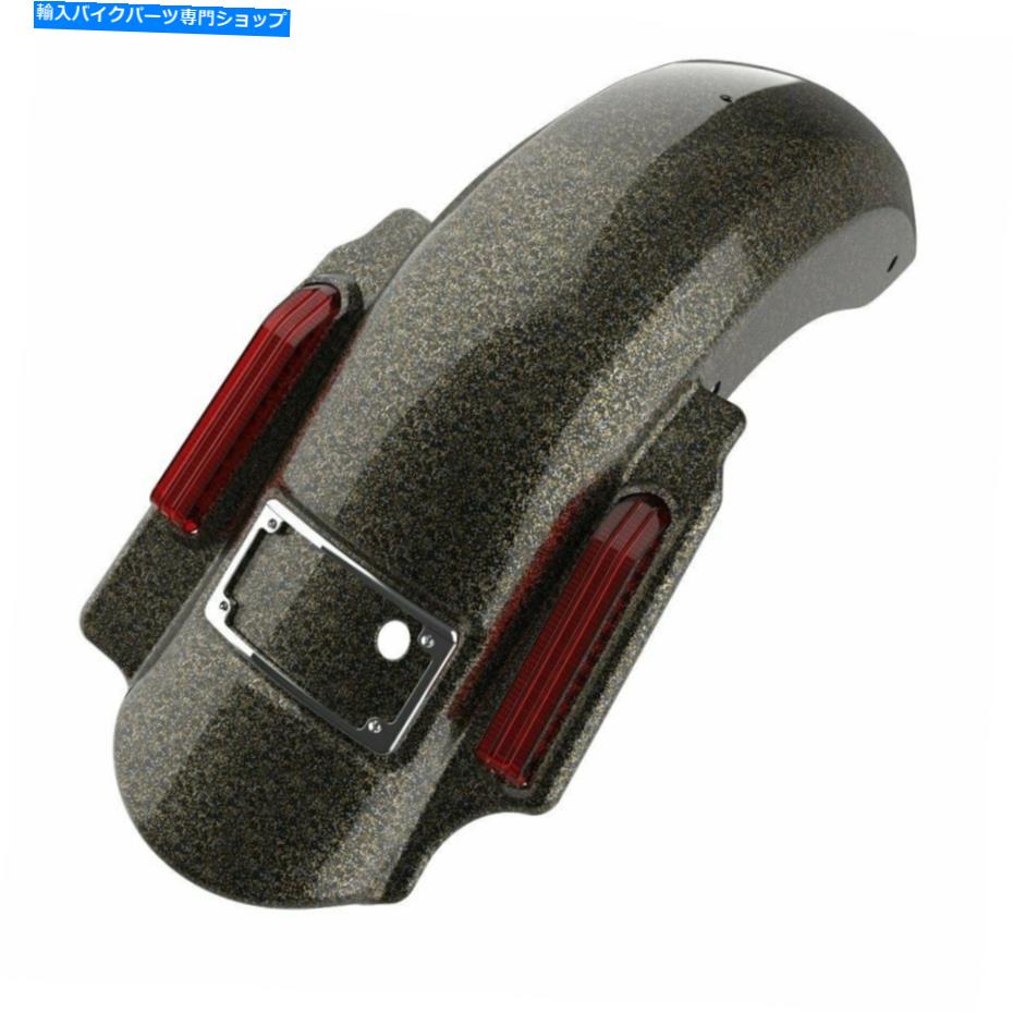 クロームパーツ ハードキャンディホットロッドレッドフレーク2-1ドミネーターストレッチリアフェンダー Hard Candy Hot Rod Red Flake 2-1 Dominator Stretched Rear Fender For 14+ Harley【並行輸入品】