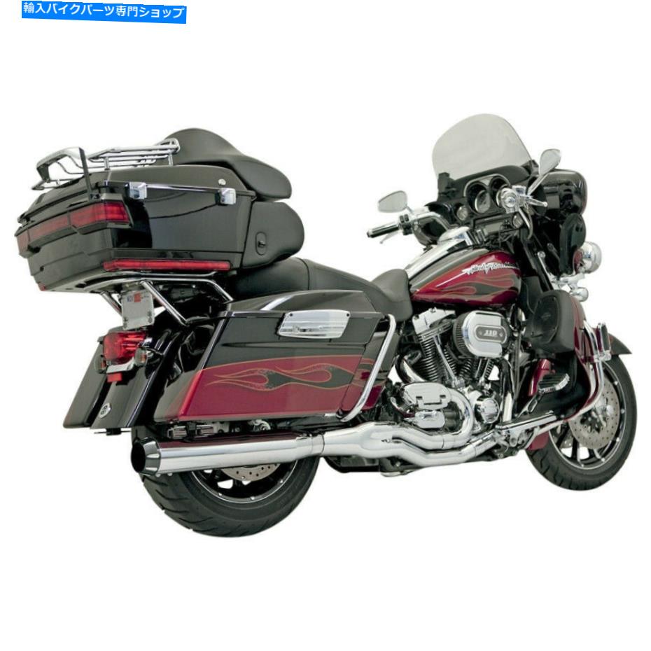 クロームパーツ Bassani Chrome B4 2-1段階ヘッダー排気システムストレート95-16ハーレーFLH / T Bassani Chrome B4 2-1 Stepped Header Exhaust System Straight 95-16 Harley FLH/T【並行輸入品】