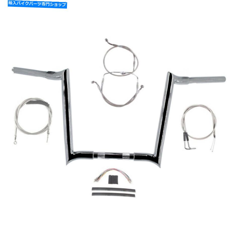 クロームパーツ 1 1/4 "Chrome 14" Hooker Apeハンドルバーキット1996-2006ハーレーロードグライドキング 1 1/4" Chrome 14" Hooker Ape Handlebar Kit 1996-2006 Harley Road Glide King【並行輸入品】|Us Custom Parts Shop USDM