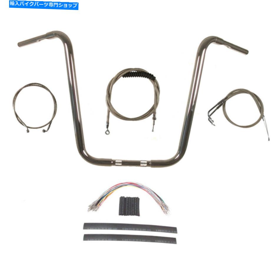 クロームパーツ 1 1/4 "Chrome 18" APEハンガーハンドルハンドルバーキット1996-2006ハーレーソフト 1 1/4" Chrome 18" Ape Hanger Handlebar Handlebar Kit 1996-2006 Harley Softail【並行輸入品】|Us Custom Parts Shop USDM