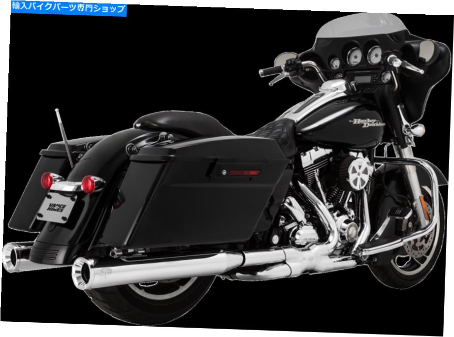 クロームパーツ 96-16ハーリーツーリングのための排気マフラー Vance & Hines Chrome Eliminator 400 Exhaust Mufflers for 96-16 Harley Touring【並行輸入品】 84,667円