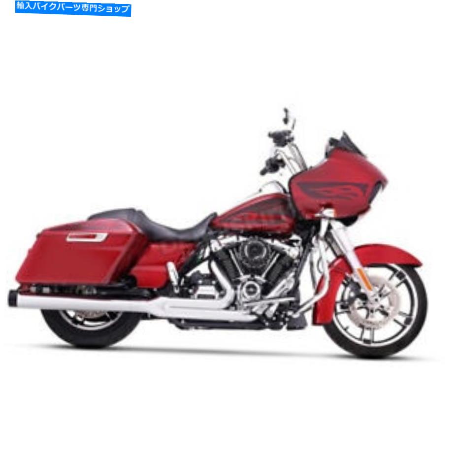 クロームパーツ Rinehart Chrome 2に1システムw /黒エンドキャップ - 200-0106 Rinehart Chrome 2 into 1 System w/Black End Cap - 200-0106【並行輸入品】