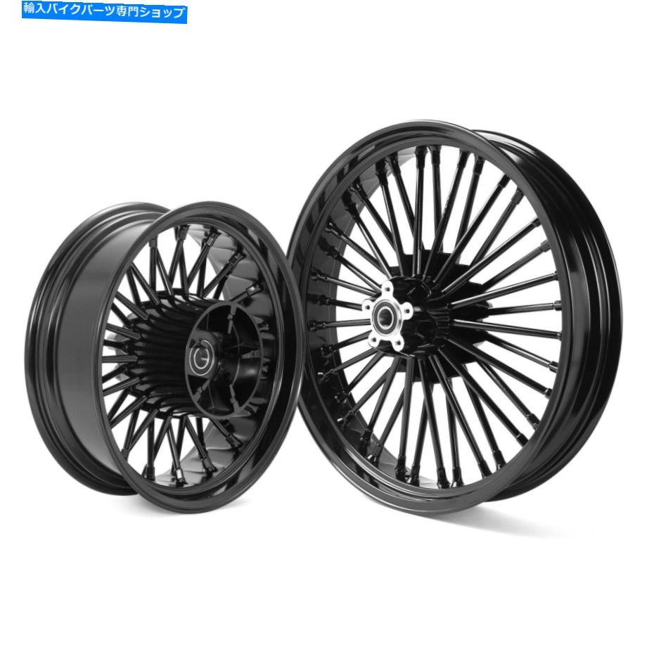 クロームパーツ ハーレーツーリングストリートロードグライド2009-2021のためのファットスポークホイール21x3.5 18x5.5 Fat Spoke Wheels 21X3.5 18X5.5 for Harley Touring Street Road Glide 2009-2021【並行輸入品】|Us Custom Parts Shop USDM