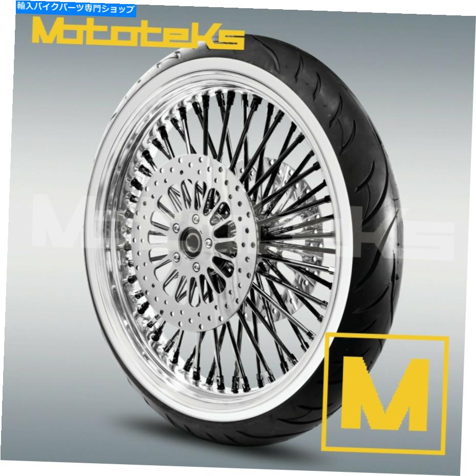クロームパーツ セットスマークスイール21x3.5 52パラックスポンサムスマークメリー・フリーング・カー・ロータータイプ - オリジナルのタイトルを表示 ファットスポーク ホイール 21X3.5 52 ブラック ステンレススポーク ハーリー ツーリング バガー ローター【並行輸入品】