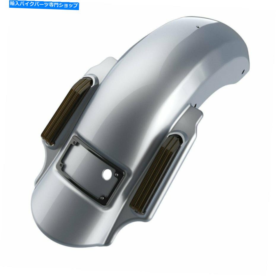 クロームパーツ バラクーダシルバードミネーターストレッチリアフェンダーは2014+ハーレーダビッドソン Barracuda Silver Dominator Stretched Rear Fender For 2014+ Harley Davidson【並行輸入品】