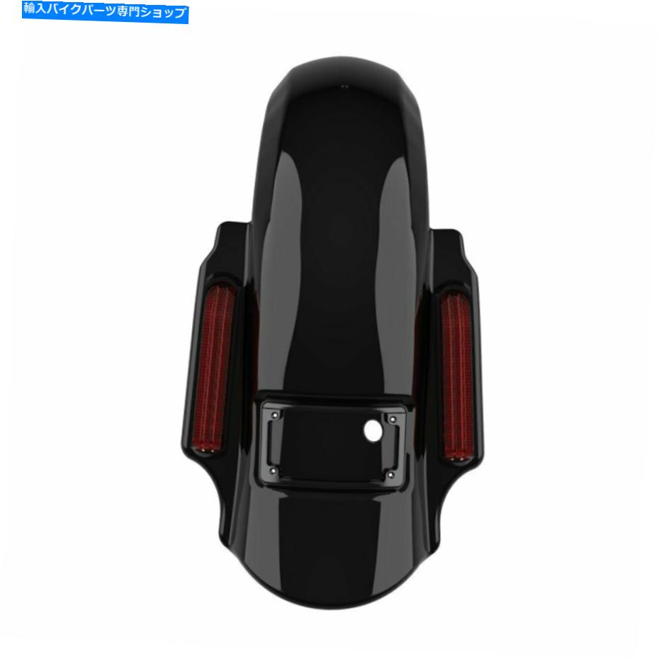 クロームパーツ 鮮やかな黒の支配者の伸縮されたリアフェンダーはハーレーツーリング09-13 Vivid Black Dominator Stretched Rear Fender For Harley Touring 09-13【並行輸入品】