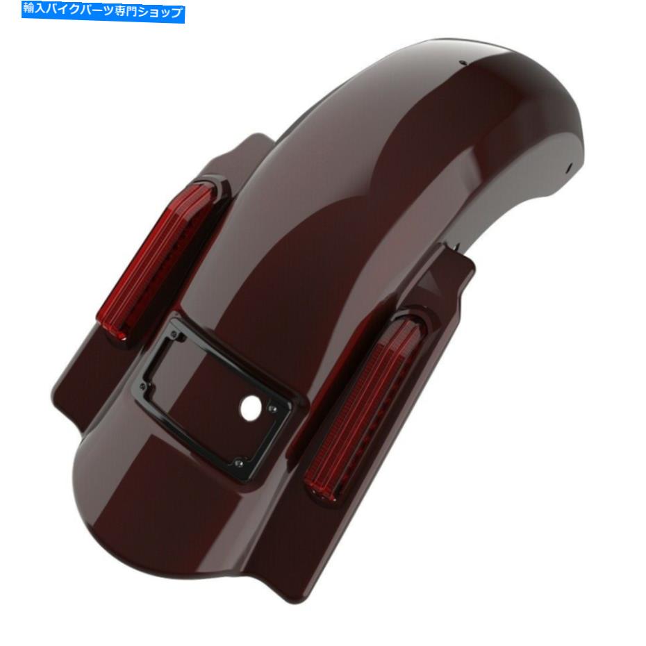 クロームパーツ ツイストチェリーのカットアウト支配者ストレッチリアフェンダーフィット2014+ハーレー Twisted Cherry No Cutout Dominator Stretched Rear Fender Fits 2014+ Harley【並行輸入品】