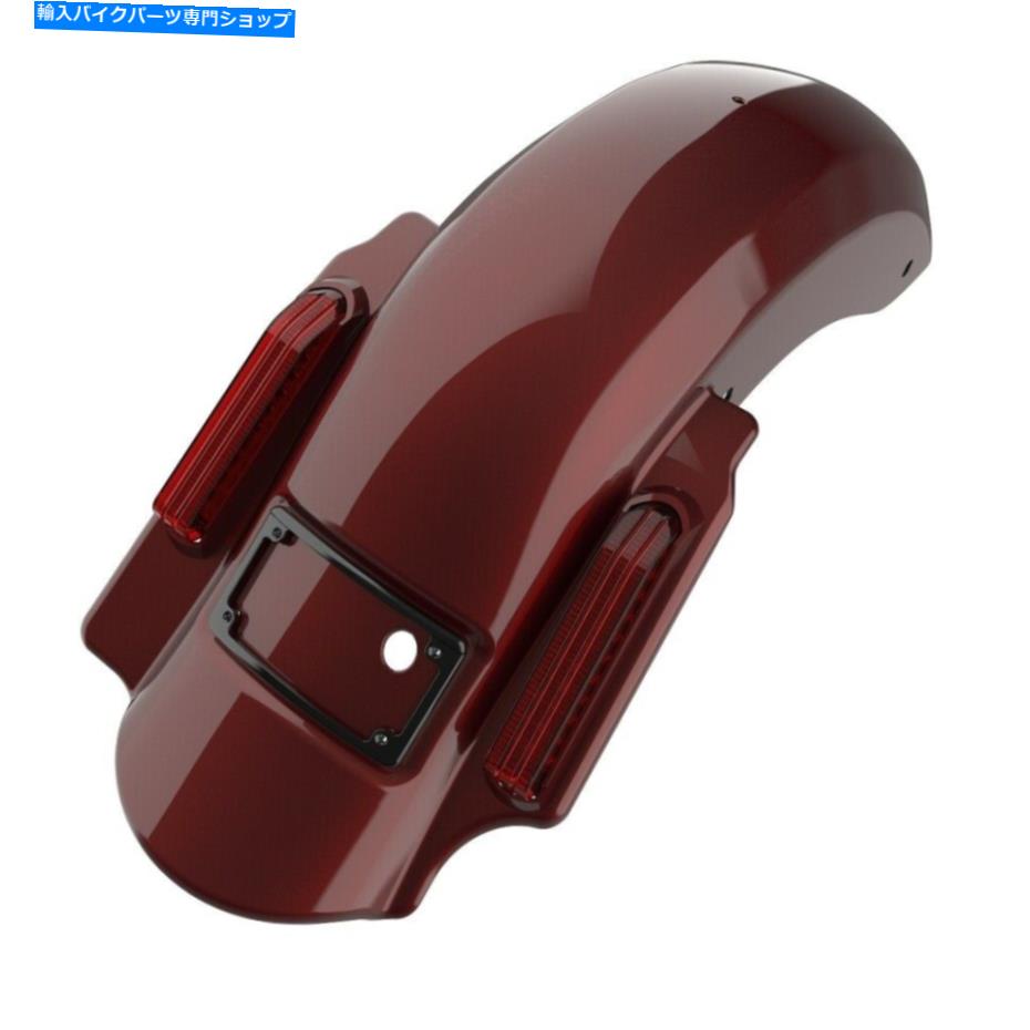 クロームパーツ スティレットレッド2に1ドミネーターストレッチリアフェンダーフィット14+ハーレーツーリング Stiletto Red 2 into 1 Dominator Stretched Rear Fender Fits 14+ Harley Touring【並行輸入品】